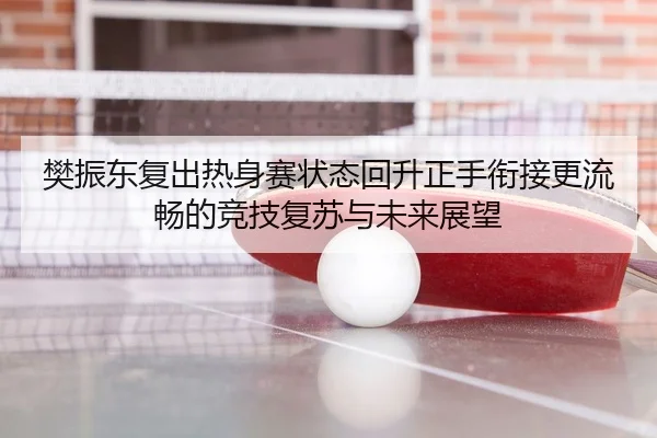 樊振东复出热身赛状态回升正手衔接更流畅的竞技复苏与未来展望